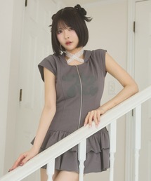 rumnel:（ルムネル）の「フーディーロゴミニワンピ / Hoodie Logo Mini One-piece（ワンピース）」