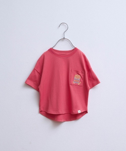 LYKKE(リッケ)の「乾燥機OKな半袖Tシャツ(Tシャツ/カットソー・キッズ・ライトブルー/アイボリー/レッド系その他/ピンク/イエロー/チャコール・90/100/110/120/130/80)」の6枚目の写真