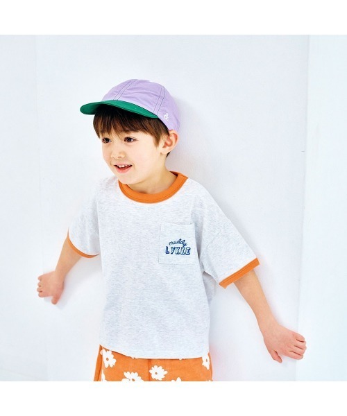 LYKKE(リッケ)の「乾燥機OKな半袖Tシャツ(Tシャツ/カットソー・キッズ・ライトブルー/アイボリー/レッド系その他/ピンク/イエロー/チャコール・90/100/110/120/130/80)」の12枚目の写真