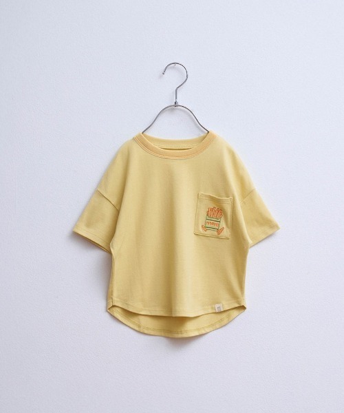 LYKKE(リッケ)の「乾燥機OKな半袖Tシャツ(Tシャツ/カットソー・キッズ・ライトブルー/アイボリー/レッド系その他/ピンク/イエロー/チャコール・90/100/110/120/130/80)」の9枚目の写真