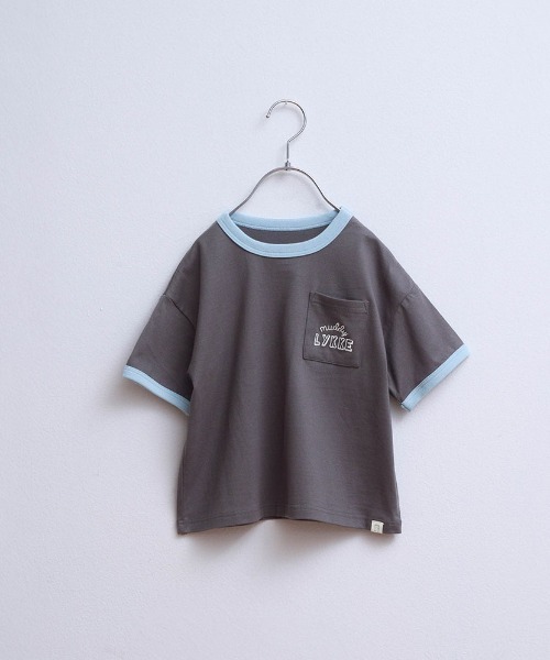 LYKKE(リッケ)の「乾燥機OKな半袖Tシャツ(Tシャツ/カットソー・キッズ・ライトブルー/アイボリー/レッド系その他/ピンク/イエロー/チャコール・90/100/110/120/130/80)」の10枚目の写真