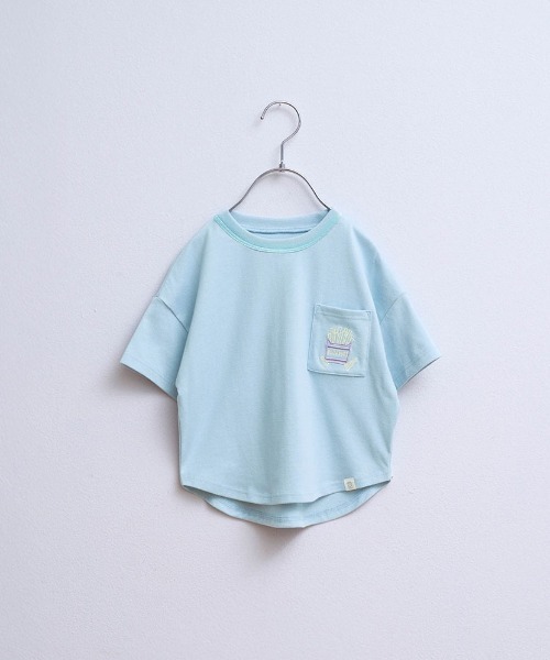 LYKKE(リッケ)の「乾燥機OKな半袖Tシャツ(Tシャツ/カットソー・キッズ・ライトブルー/アイボリー/レッド系その他/ピンク/イエロー/チャコール・90/100/110/120/130/80)」の11枚目の写真