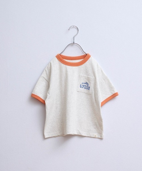 LYKKE(リッケ)の「乾燥機OKな半袖Tシャツ(Tシャツ/カットソー・キッズ・ライトブルー/アイボリー/レッド系その他/ピンク/イエロー/チャコール・90/100/110/120/130/80)」の7枚目の写真