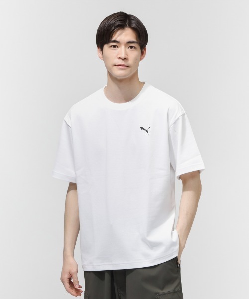 PUMA（プーマ）の「プーマ PUMA ESS ELEVATED MX SS カモ BK PT Tシャツ（Tシャツ/カットソー・メンズ・カーキ/ブラック/グレー/ホワイト・S/M/L/LL/3L）」の2枚目の写真