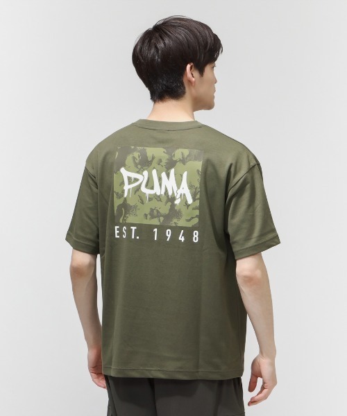 PUMA（プーマ）の「プーマ PUMA ESS ELEVATED MX SS カモ BK PT Tシャツ（Tシャツ/カットソー・メンズ・カーキ/ブラック/グレー/ホワイト・S/M/L/LL/3L）」の9枚目の写真