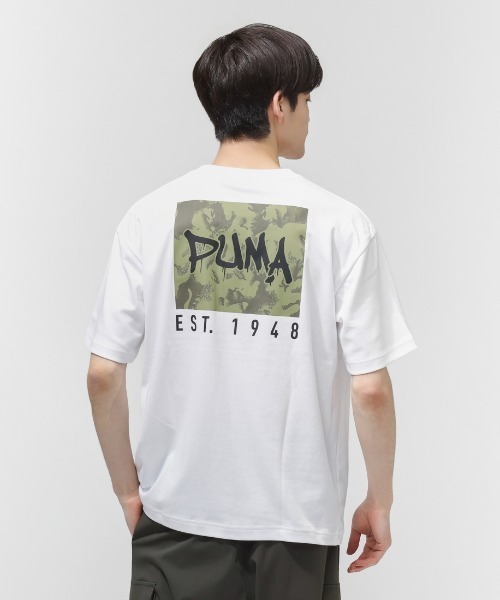PUMA（プーマ）の「プーマ PUMA ESS ELEVATED MX SS カモ BK PT Tシャツ（Tシャツ/カットソー・メンズ・カーキ/ブラック/グレー/ホワイト・S/M/L/LL/3L）」の10枚目の写真