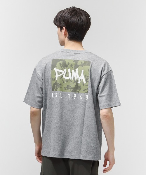 PUMA（プーマ）の「プーマ PUMA ESS ELEVATED MX SS カモ BK PT Tシャツ（Tシャツ/カットソー・メンズ・カーキ/ブラック/グレー/ホワイト・S/M/L/LL/3L）」の17枚目の写真