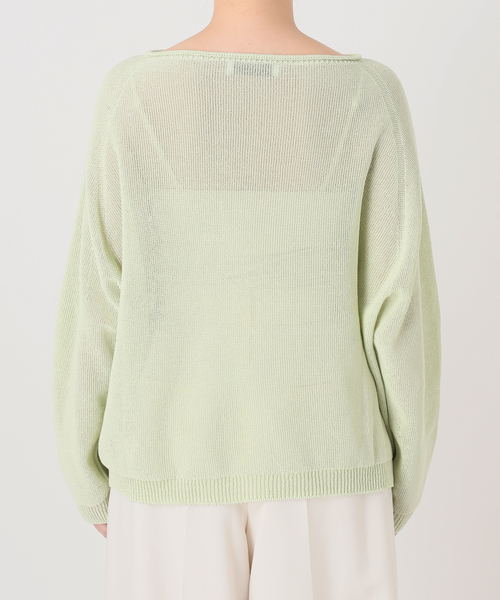 Noble(ノーブル)の「《追加》ペーパーヤーン裏天竺プルオーバー(グリーン・ブルー)(ニット/セーター・レディース・スカイブルー/モスグリーン・FREE)」の9枚目の写真