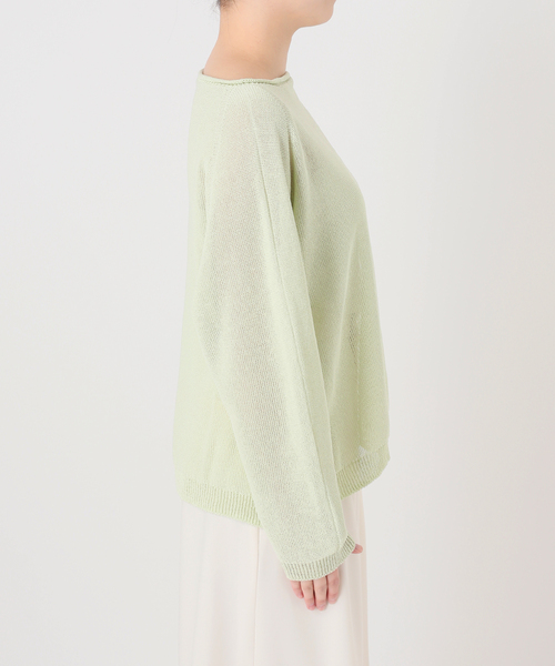 Noble(ノーブル)の「《追加》ペーパーヤーン裏天竺プルオーバー(グリーン・ブルー)(ニット/セーター・レディース・スカイブルー/モスグリーン・FREE)」の10枚目の写真