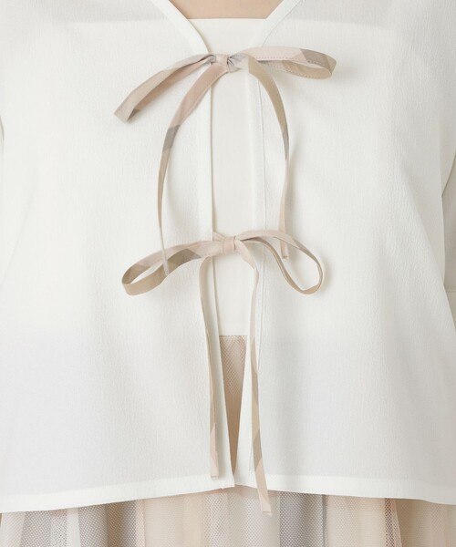 BLUE LABEL CRESTBRIDGE(ブルーレーベルクレストブリッジ)の「【sweetコラボ】クレストブリッジチェックチュールプリントドレスセット(ワンピース・レディース・パープル系その他4/レッド/ピンク系その他3・40/38/36)」の7枚目の写真