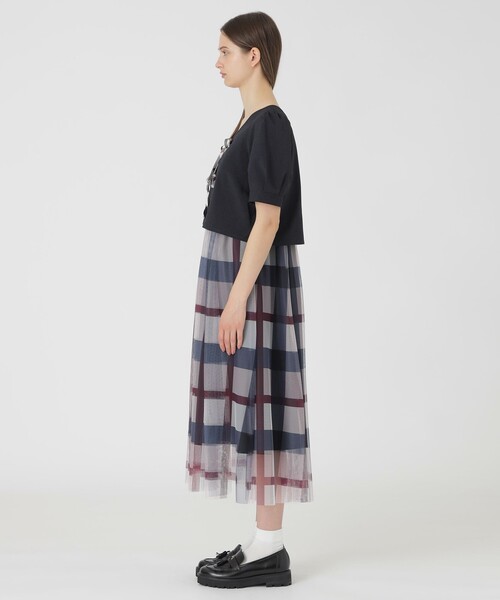 BLUE LABEL CRESTBRIDGE(ブルーレーベルクレストブリッジ)の「【sweetコラボ】クレストブリッジチェックチュールプリントドレスセット(ワンピース・レディース・パープル系その他4/レッド/ピンク系その他3・40/38/36)」の21枚目の写真