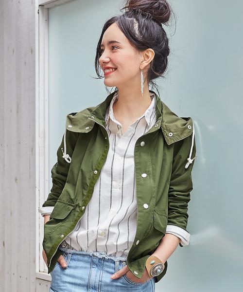 green label relaxing（グリーンレーベルリラクシング）の「[WEB限定]CB N 2WAY デッキパーカー ◆（ブルゾン・レディース・ブラック/オリーブ/ネイビー・36/44/40/42/38）」の3枚目の写真