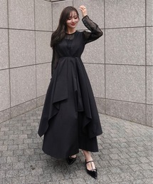 Tiered flare jumper skirt/ティアードフレアジャンパースカート