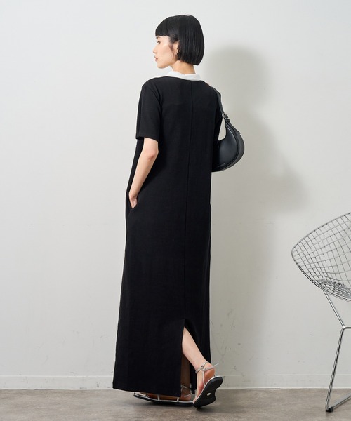 NOGLE（ノグル）の「【NOGLE/ノグル】ポロロングワンピース/ポケット付き（ワンピース・レディース・ネイビー×ホワイト/ブラック×ブラック/ブラック×ホワイト・S/M）」の22枚目の写真
