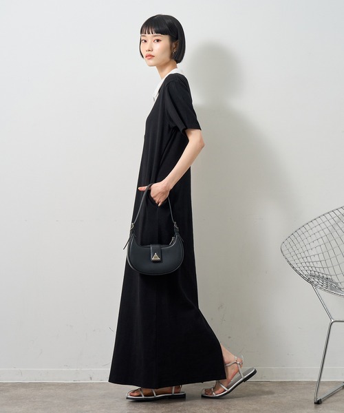 NOGLE（ノグル）の「【NOGLE/ノグル】ポロロングワンピース/ポケット付き（ワンピース・レディース・ネイビー×ホワイト/ブラック×ブラック/ブラック×ホワイト・S/M）」の21枚目の写真