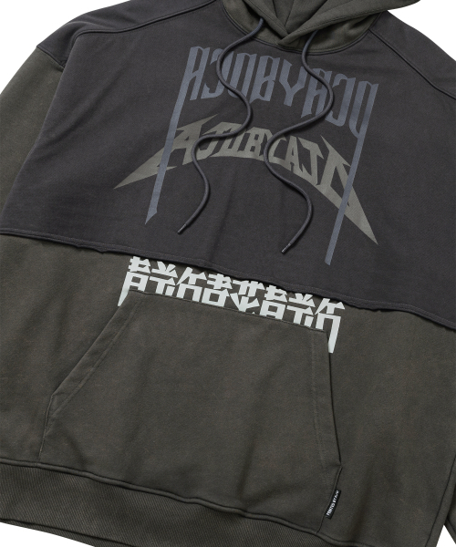 AJOBYAJO（アジョバイアジョ）の「[PBA] Arch Logo Washed Layered Hoodie [CHARCOAL]（パーカー・メンズ・その他・LARGE/X-LARGE）」の4枚目の写真