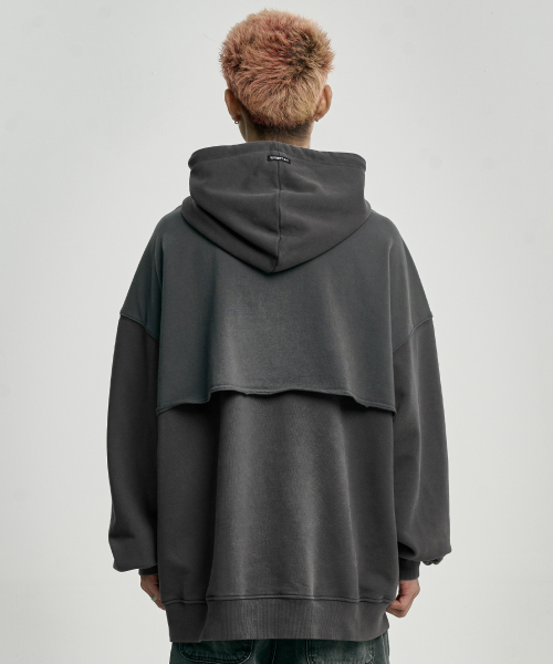 AJOBYAJO（アジョバイアジョ）の「[PBA] Arch Logo Washed Layered Hoodie [CHARCOAL]（パーカー・メンズ・その他・LARGE/X-LARGE）」の9枚目の写真