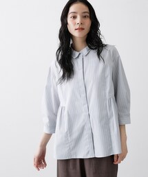 【洗える】切替フレアシルエットシャツ