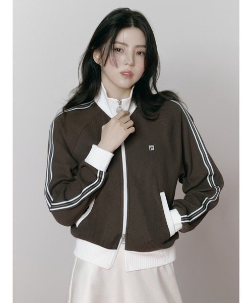 FILA(フィラ)の「1911 HERITAGE Knit Track Zip(その他アウター・レディース・ダークブルー/アイボリー/ダークブラウン/ブラック・XS/S/M/L)」の3枚目の写真