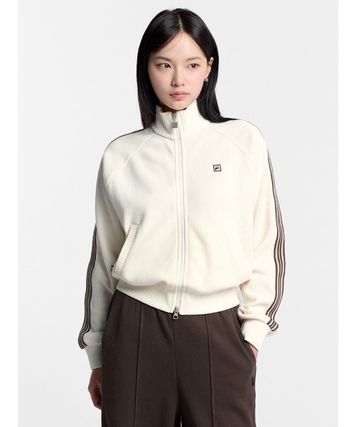 FILA(フィラ)の「1911 HERITAGE Knit Track Zip(その他アウター・レディース・ダークブルー/アイボリー/ダークブラウン/ブラック・XS/S/M/L)」の2枚目の写真