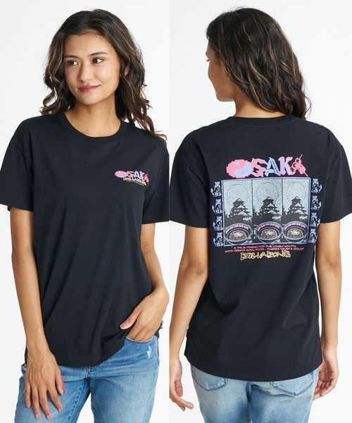 BILLABONG(ビラボン)の「BILLABONG ウィメンズ DESTINATION OSAKA TEE Tシャツ 【2026年夏モデル】(Tシャツ/カットソー・レディース・ホワイト/ブラック・MEDIUM)」の1枚目の写真