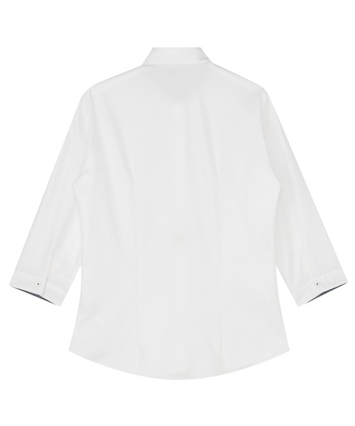 TOKYO SHIRTS(トウキョウシャツ)の「【超形態安定】形態安定ノンアイロン レギュラー 7分袖ビジネスワイシャツ(ビジネスシャツ・レディース・ホワイト・S/M/L/LL/XL)」の2枚目の写真