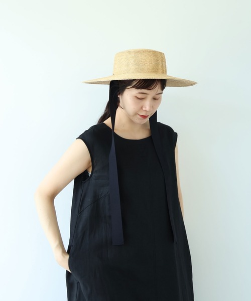 yuni(ユニ )の「40/1 Linen one-piece(ワンピース・レディース・ブラック/キナリ・FREE)」の7枚目の写真
