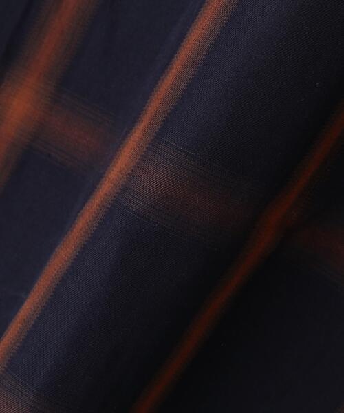 DANKE SCHON(ダンケシェーン)の「【WEB&DEPOT限定】DankeSchon/ダンケシェーン/OMBRE CHECK S/S SHIRTS(シャツ/ブラウス・レディース・アイボリー/キャメル/ネイビー・M/L/XL)」の8枚目の写真