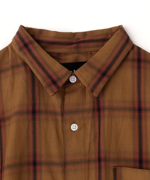 DANKE SCHON(ダンケシェーン)の「【WEB&DEPOT限定】DankeSchon/ダンケシェーン/OMBRE CHECK S/S SHIRTS(シャツ/ブラウス・レディース・アイボリー/キャメル/ネイビー・M/L/XL)」の4枚目の写真