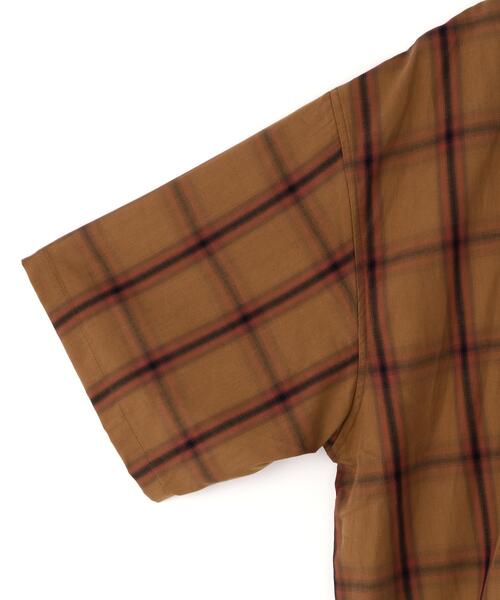 DANKE SCHON(ダンケシェーン)の「【WEB&DEPOT限定】DankeSchon/ダンケシェーン/OMBRE CHECK S/S SHIRTS(シャツ/ブラウス・レディース・アイボリー/キャメル/ネイビー・M/L/XL)」の15枚目の写真