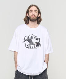 (ビッグサイズ) アメリカンヴィンテージ イーグル 半袖Tシャツ (ホワイト)