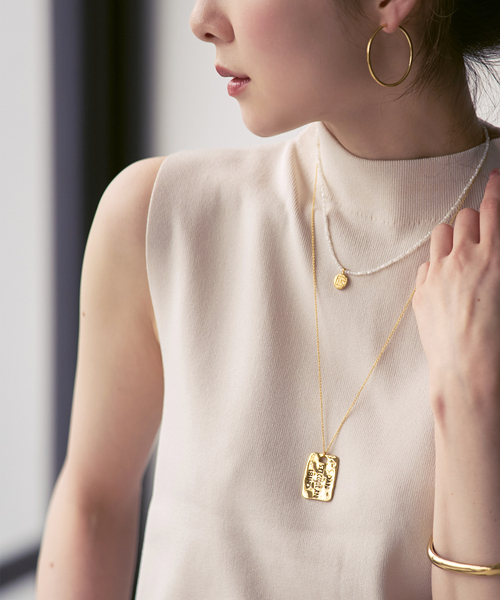Chibi Jewels （チビジュエルズ）の「chibi jewels/チビジュエルズ Idintification Tag Necklace（ネックレス・レディース・ゴールド・FREE）」の2枚目の写真