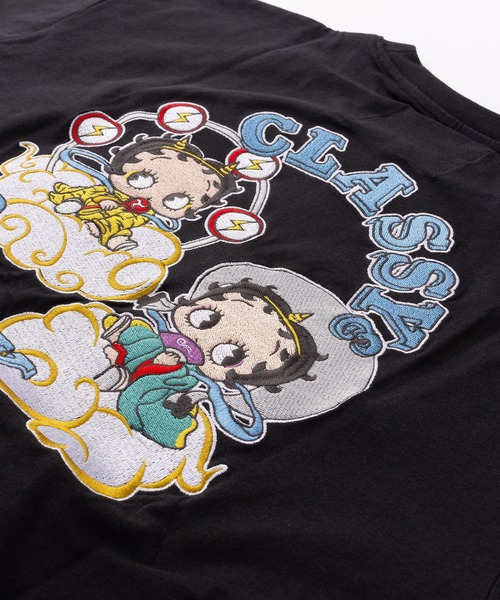 BETTY BOOP（ベティ・ブープ）の「風神雷神 BETTY 半袖Tシャツ（Tシャツ/カットソー・レディース・ブラック・M/L）」の3枚目の写真