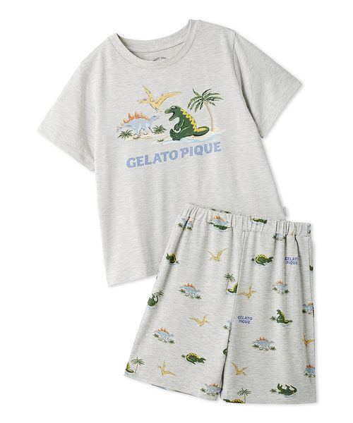 セール】【JUNIOR】【接触冷感】スリーピングダイナソーTシャツ&柄
