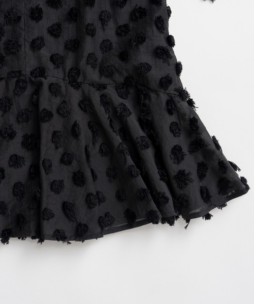 PRANK PROJECT(プランクプロジェクト)の「ドットジャガードハイネックチュニック / Dot Jacquard High-Neck Tunic(チュニック・レディース・ホワイト/ブラック・FREE)」の4枚目の写真