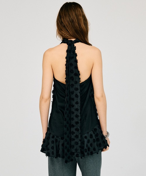 PRANK PROJECT(プランクプロジェクト)の「ドットジャガードハイネックチュニック / Dot Jacquard High-Neck Tunic(チュニック・レディース・ホワイト/ブラック・FREE)」の10枚目の写真