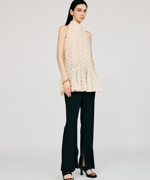 PRANK PROJECT(プランクプロジェクト)の「ドットジャガードハイネックチュニック / Dot Jacquard High-Neck Tunic(チュニック・レディース・ホワイト/ブラック・FREE)」の15枚目の写真