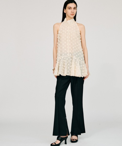 PRANK PROJECT(プランクプロジェクト)の「ドットジャガードハイネックチュニック / Dot Jacquard High-Neck Tunic(チュニック・レディース・ホワイト/ブラック・FREE)」の16枚目の写真