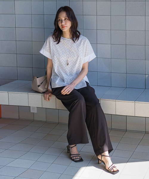LAUTREAMONT(ロートレアモン)の「レースコンビカットソー(Tシャツ/カットソー・レディース・ホワイト/ブラック・9号)」の6枚目の写真