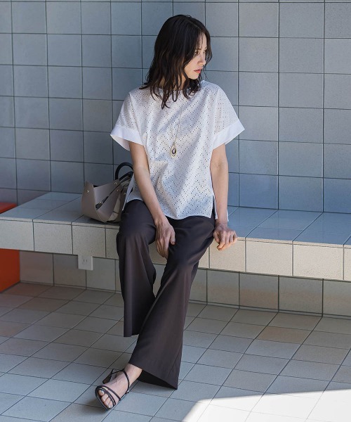 LAUTREAMONT(ロートレアモン)の「レースコンビカットソー(Tシャツ/カットソー・レディース・ホワイト/ブラック・9号)」の7枚目の写真