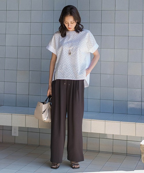LAUTREAMONT(ロートレアモン)の「レースコンビカットソー(Tシャツ/カットソー・レディース・ホワイト/ブラック・9号)」の8枚目の写真