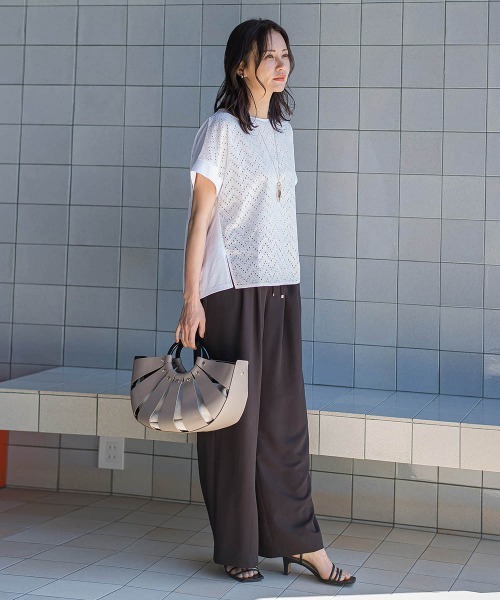 LAUTREAMONT(ロートレアモン)の「レースコンビカットソー(Tシャツ/カットソー・レディース・ホワイト/ブラック・9号)」の9枚目の写真