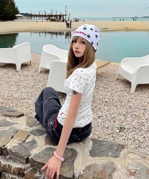 Ressaca(レサーカ)の「I LOVE MY DOG ハートプリントTシャツ(Tシャツ/カットソー・レディース・レッド/グレー・M)」の18枚目の写真