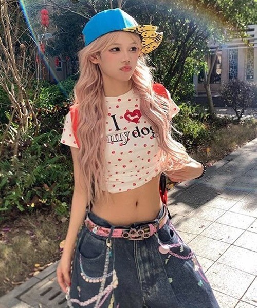 Ressaca(レサーカ)の「I LOVE MY DOG ハートプリントTシャツ(Tシャツ/カットソー・レディース・レッド/グレー・M)」の21枚目の写真