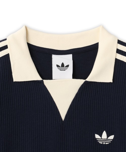 adidas(アディダス)の「adidas WAFFLE JERSEY / アディダス ワッフル ジャージー【SP】(ポロシャツ・メンズ・ネイビー・L/M/S/XS/XXL/XL)」の2枚目の写真