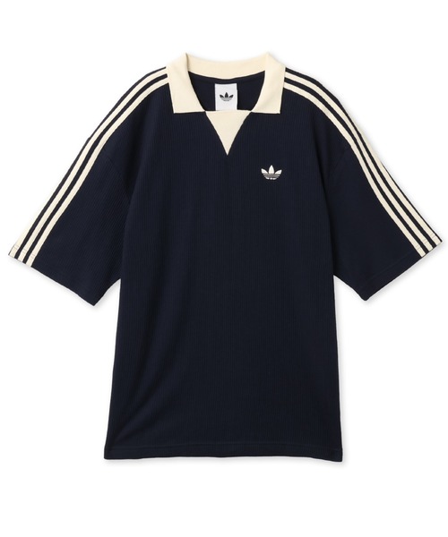 adidas(アディダス)の「adidas WAFFLE JERSEY / アディダス ワッフル ジャージー【SP】(ポロシャツ・メンズ・ネイビー・L/M/S/XS/XXL/XL)」の3枚目の写真