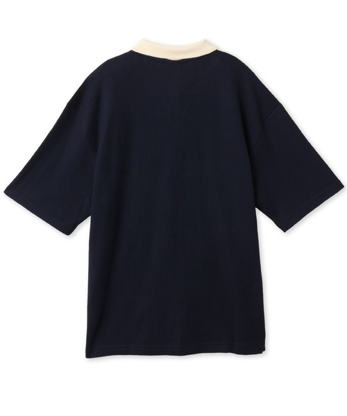 adidas(アディダス)の「adidas WAFFLE JERSEY / アディダス ワッフル ジャージー【SP】(ポロシャツ・メンズ・ネイビー・L/M/S/XS/XXL/XL)」の6枚目の写真
