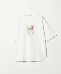 フラワー アートプリント リラックスカットソー<A DAY IN THE LIFE>