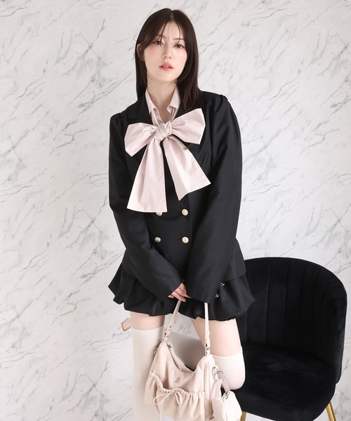 one after another NICE CLAUP(ワンアフターアナザーナイスクラップ)の「【セットアップ可能/スカート別売り/サイズ展開あり】後ろレースアップテーラードジャケット(テーラードジャケット・レディース・アイボリー/グレー系その他/ブラック/ブラウン・SMALL/MEDIUM)」の8枚目の写真