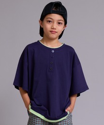 PAIRMANON STREET | 【90-160cm】【綿100%】レイヤード風 半袖 Tシャツ【PAIRMANON STREET】(Tシャツ/カットソー)